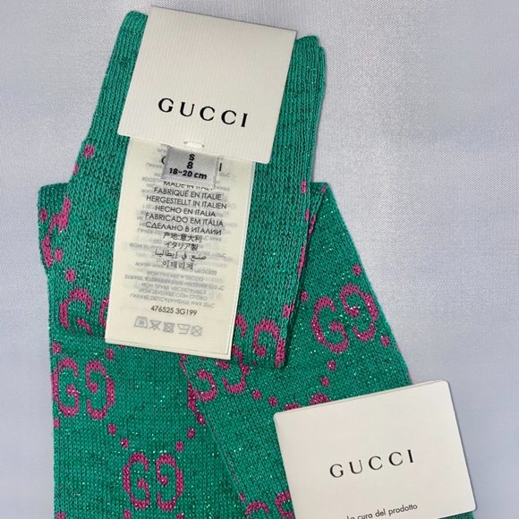 Gucci GG socks in Green WICKED NEW WITH TAGS - Picture 3 of 4